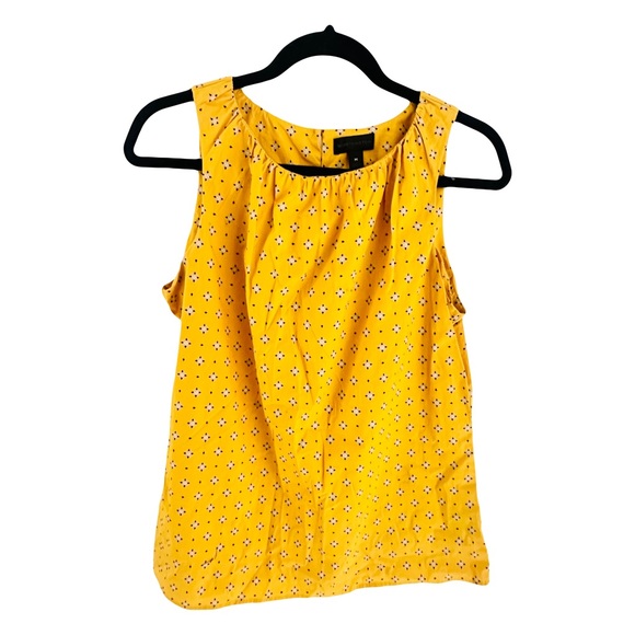 Worthington Gold Yellow Floral Top M - Picture 2 of 6